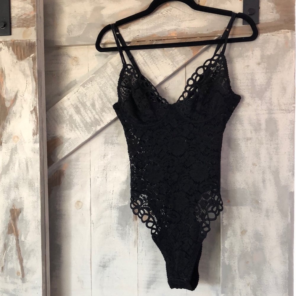La Perla lace Soutache thong bodysuit